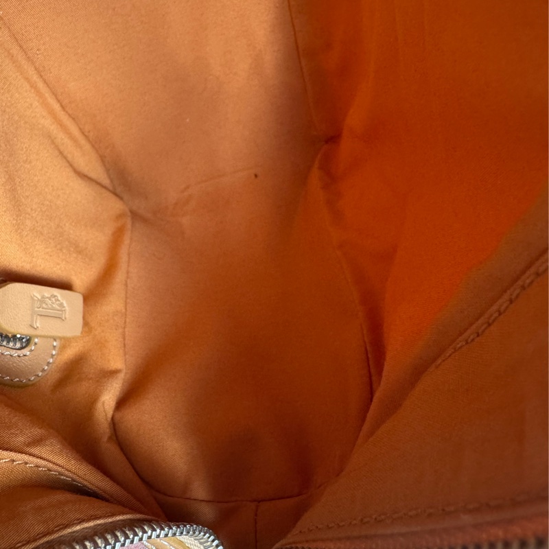 TOD’S粉色帆布/咖皮革手提包-31