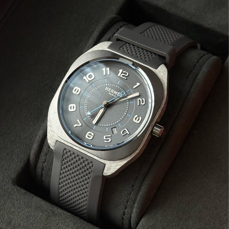 Hermes H08 男裝自動機械手錶 藍色秒針-1