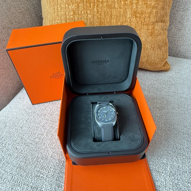 Hermes H08 男裝自動機械手錶 藍色秒針-5