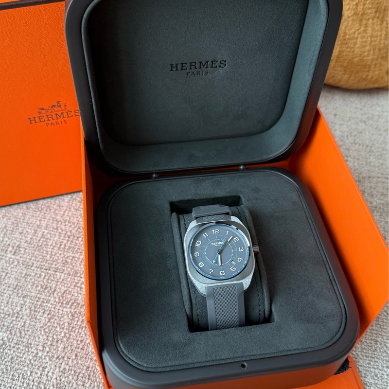 Hermes H08 男裝自動機械手錶 藍色秒針-7