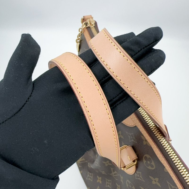 LV原花抓皺PALERMO PM手提肩背包M40145-3