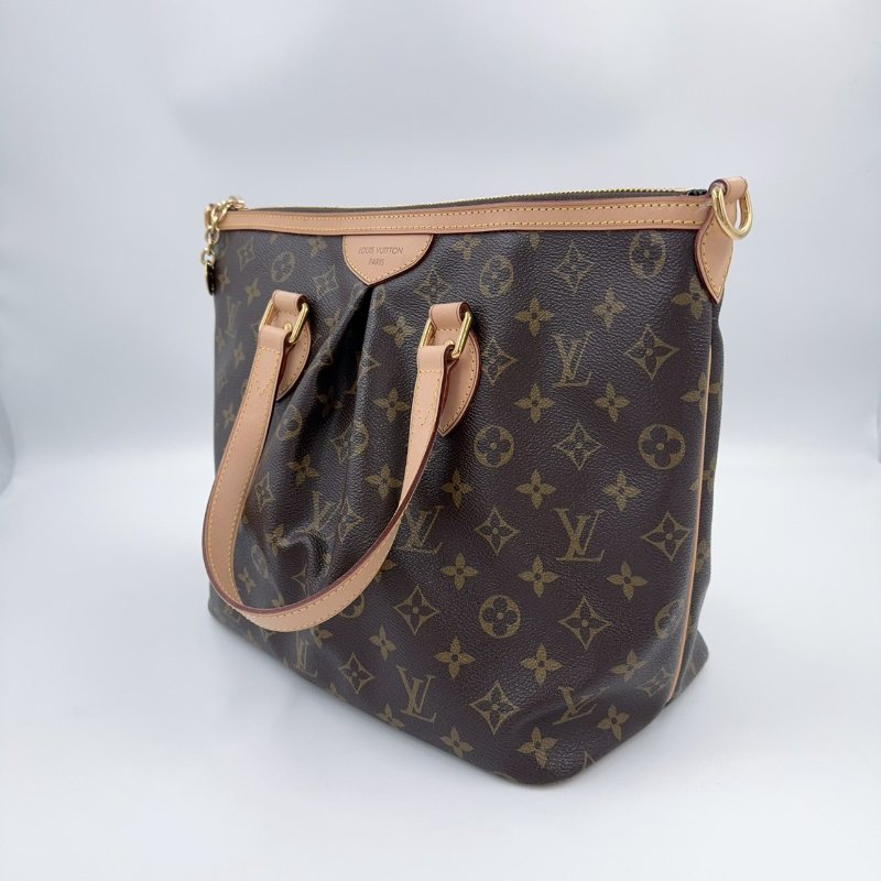 LV原花抓皺PALERMO PM手提肩背包M40145-4