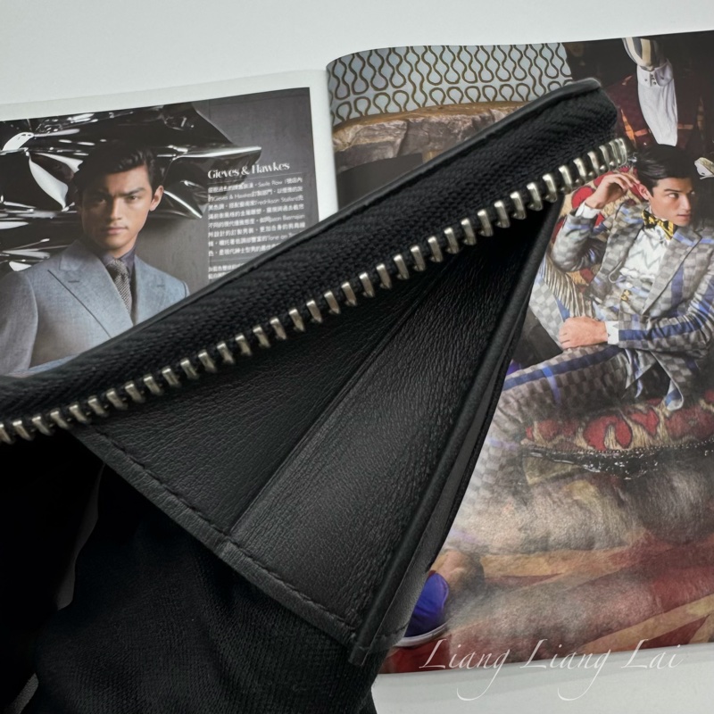 LOUIS VUITTON LV Damier Graphite 迷彩拉鍊黑色長夾-12