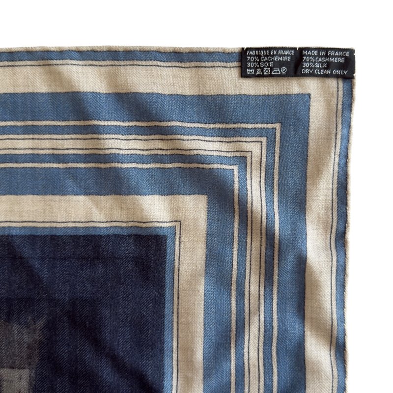 HERMES Couvertures et Tenues de Jour shawl 140 羊絨 圍巾-6