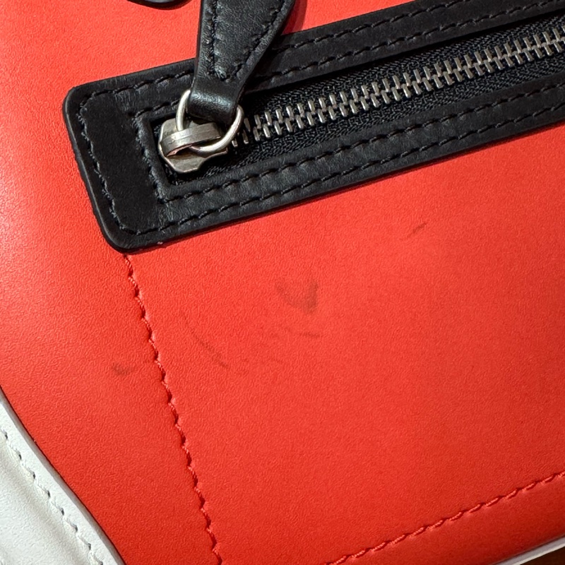 CELINE Micro Luggage 白色/黑色/紅色 牛皮-6