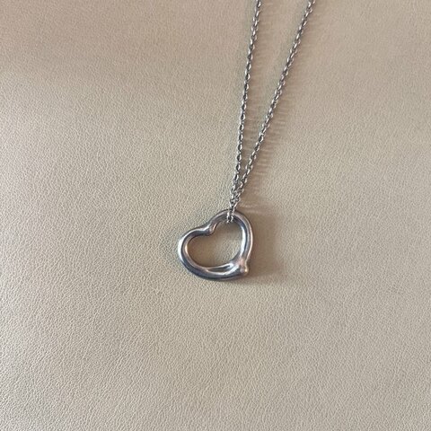 TIFFANY & CO 925純銀中空心形吊墜頸鏈 日本中古二手Vintage