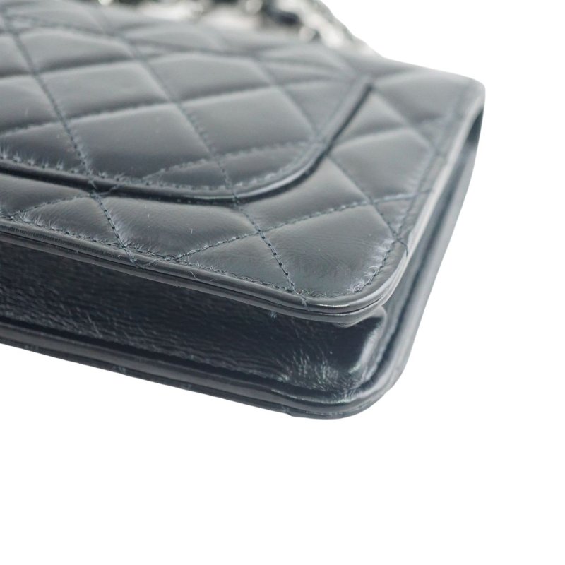 CHANEL 香奈兒 水鑽手柄鍊帶皮夾 WOC 斜背包 肩背包(芯片款/附購證)-10