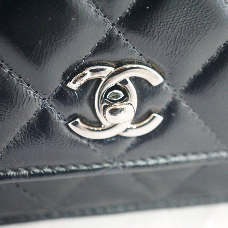 CHANEL 香奈兒 水鑽手柄鍊帶皮夾 WOC 斜背包 肩背包(芯片款/附購證)-15