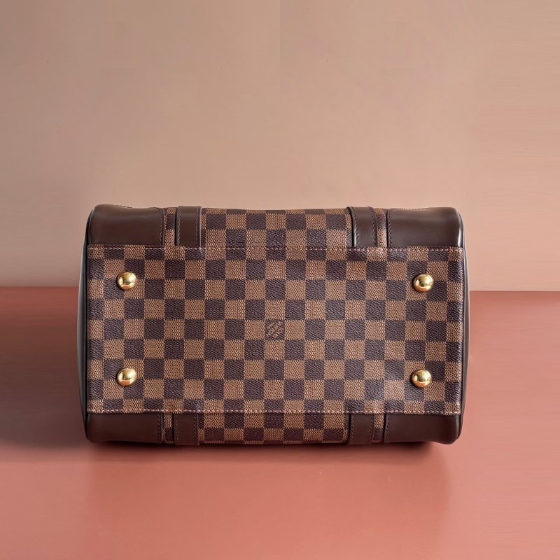 ::LOUIS VUITTON:: LV N52000 BERKELEY 咖啡色棋盤格手提包 波士頓包-3