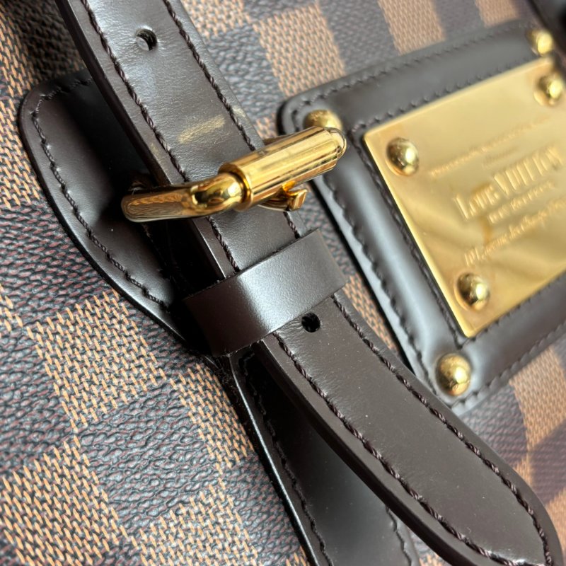 ::LOUIS VUITTON:: LV N52000 BERKELEY 咖啡色棋盤格手提包 波士頓包-5