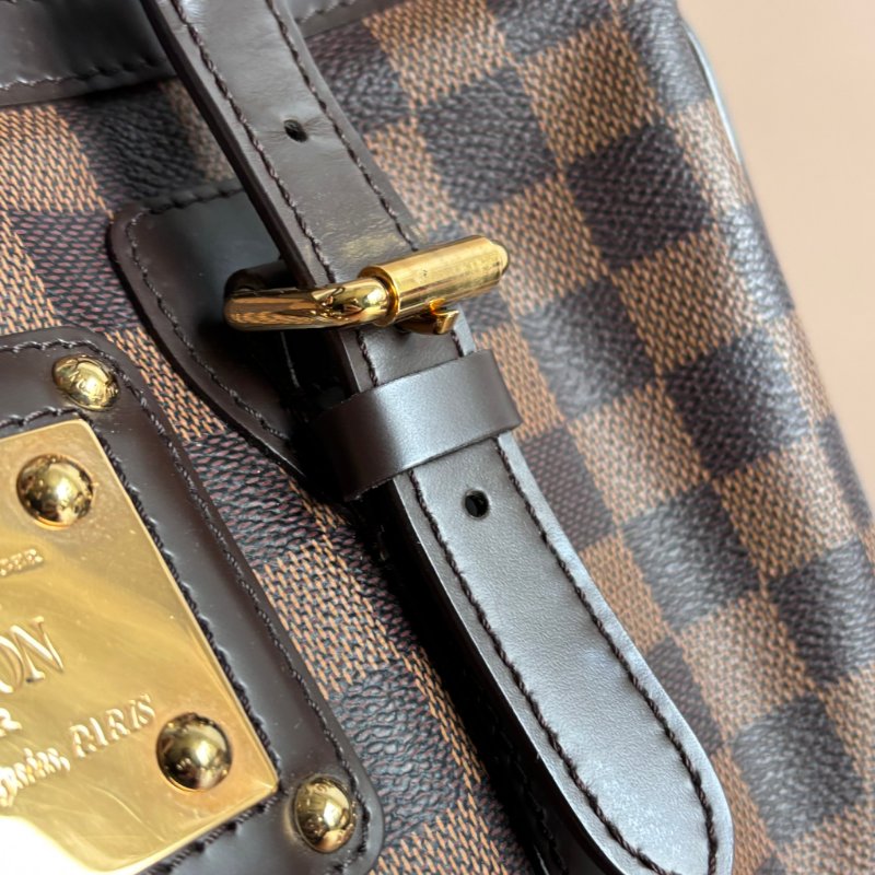 ::LOUIS VUITTON:: LV N52000 BERKELEY 咖啡色棋盤格手提包 波士頓包-6