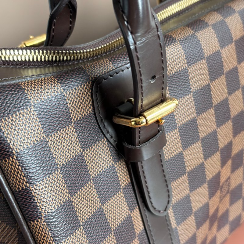 ::LOUIS VUITTON:: LV N52000 BERKELEY 咖啡色棋盤格手提包 波士頓包-7
