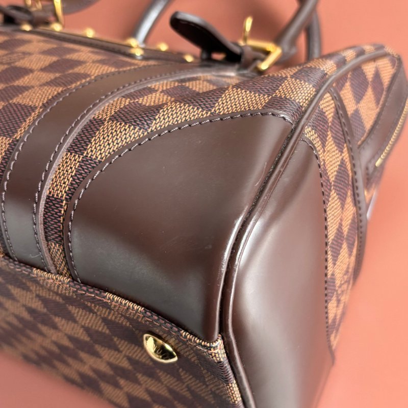 ::LOUIS VUITTON:: LV N52000 BERKELEY 咖啡色棋盤格手提包 波士頓包-11