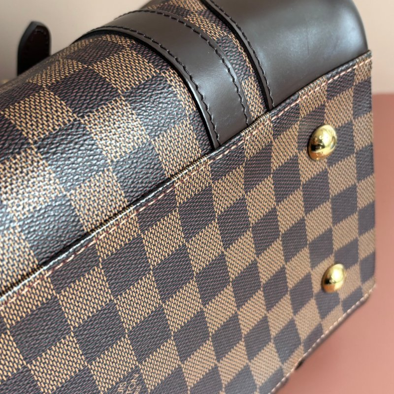 ::LOUIS VUITTON:: LV N52000 BERKELEY 咖啡色棋盤格手提包 波士頓包-15