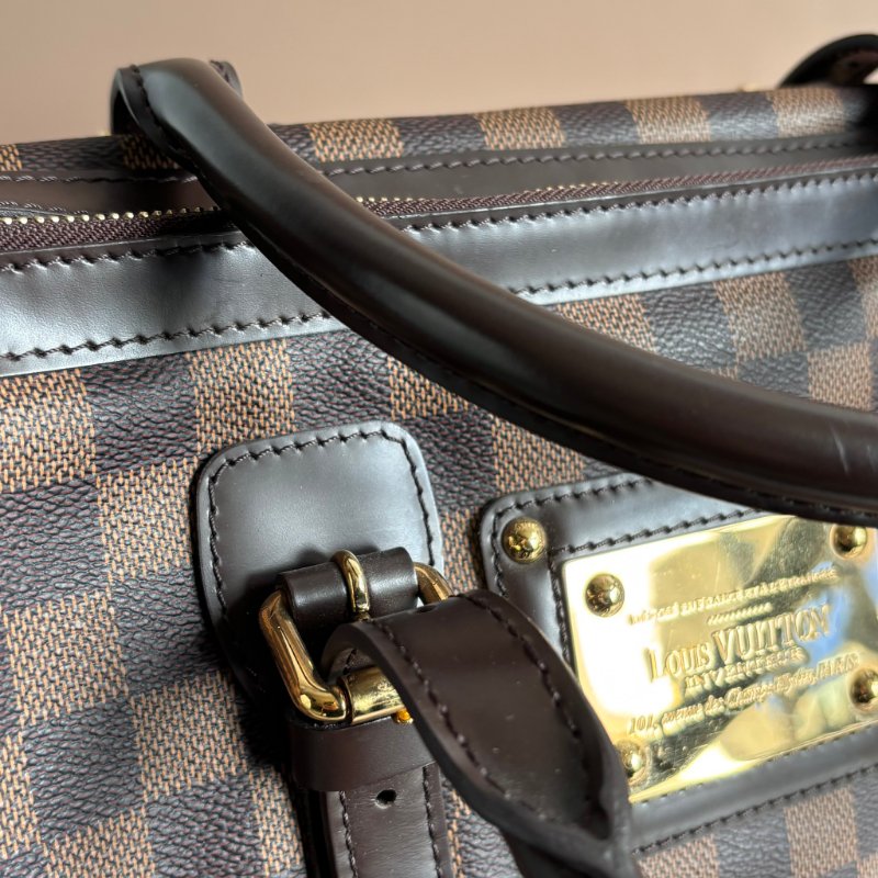 ::LOUIS VUITTON:: LV N52000 BERKELEY 咖啡色棋盤格手提包 波士頓包-18