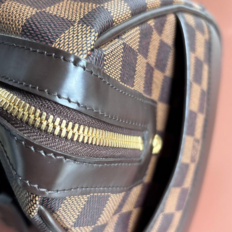 ::LOUIS VUITTON:: LV N52000 BERKELEY 咖啡色棋盤格手提包 波士頓包-23