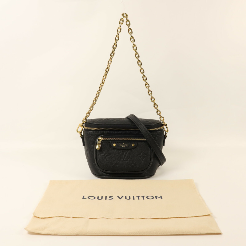 LOUIS VUITTON Monogram Empreinte Mini Bumbag金扣手挽肩背兩用袋-7