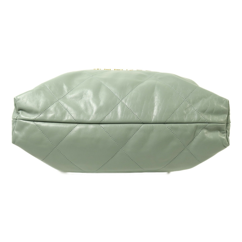 CHANEL 牛皮皮革Chanel 22金扣鏈帶肩背袋-3