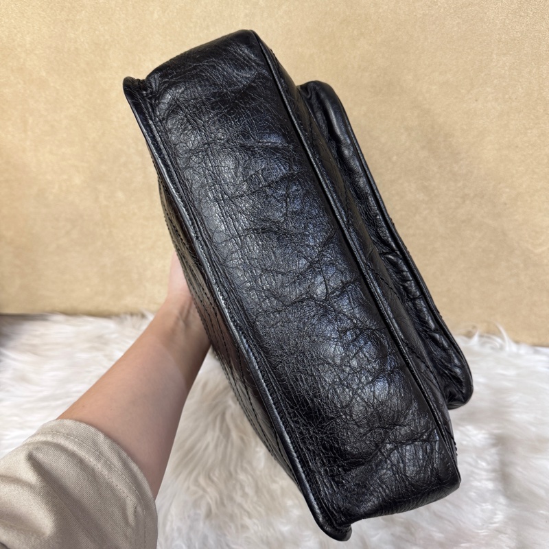 YSL Niki中號 黑復刻牛皮-3