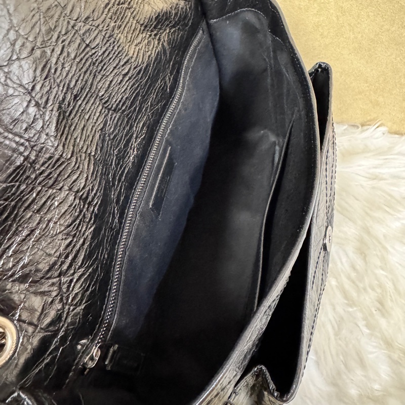 YSL Niki中號 黑復刻牛皮-8