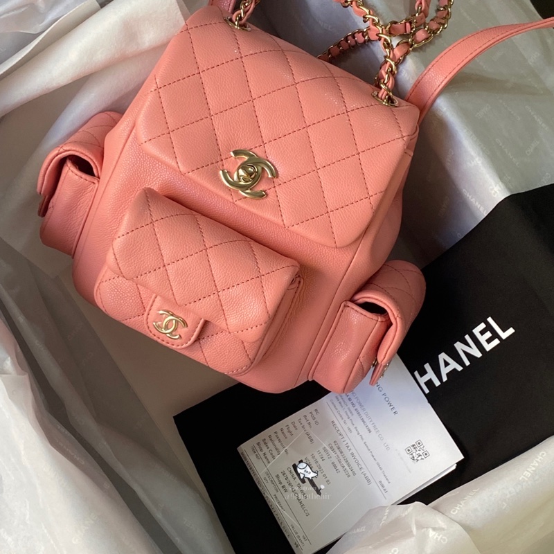 914intheair精品代購『全新閒置』Chanel 坦克雙肩包 duma 後背包 tank 炸彈包-9