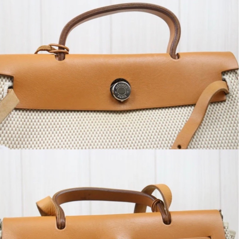 「JL精品代購」9新 Hermes 愛馬仕 herbag 兩包可替換-10