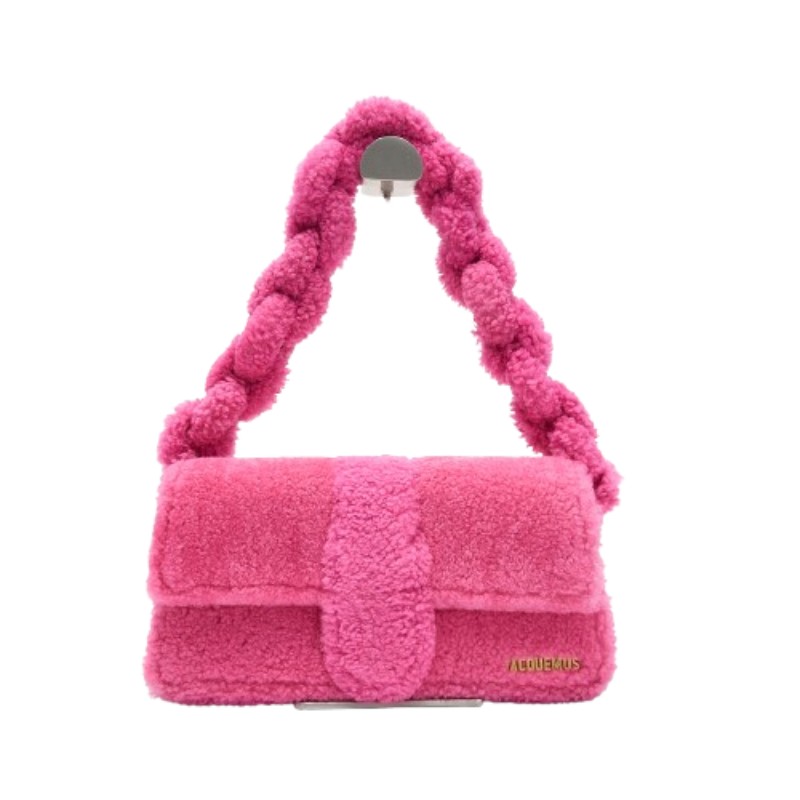 Jacquemus Le Bambidou 桃紅色羊毛腋下包 手袋-0