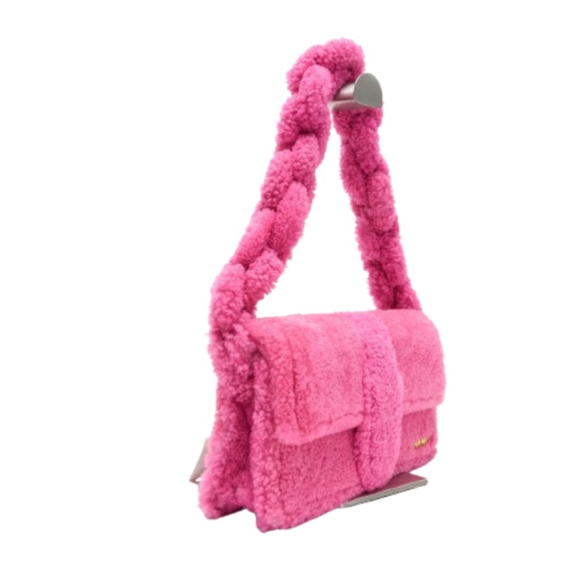 Jacquemus Le Bambidou 桃紅色羊毛腋下包 手袋-1