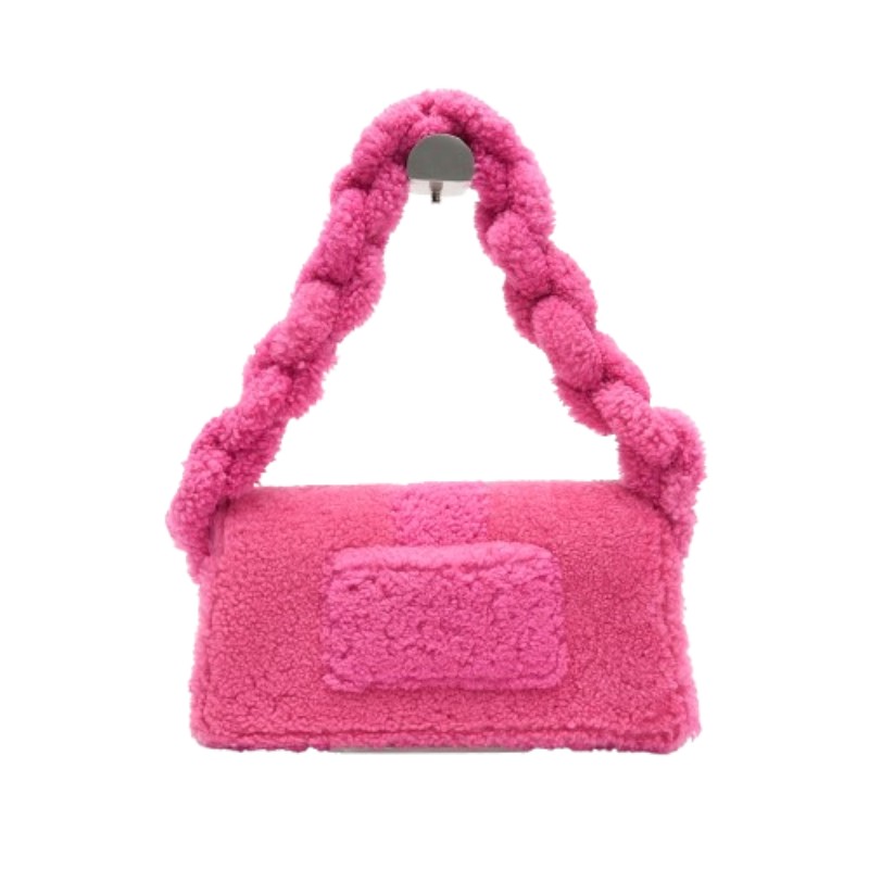 Jacquemus Le Bambidou 桃紅色羊毛腋下包 手袋-5