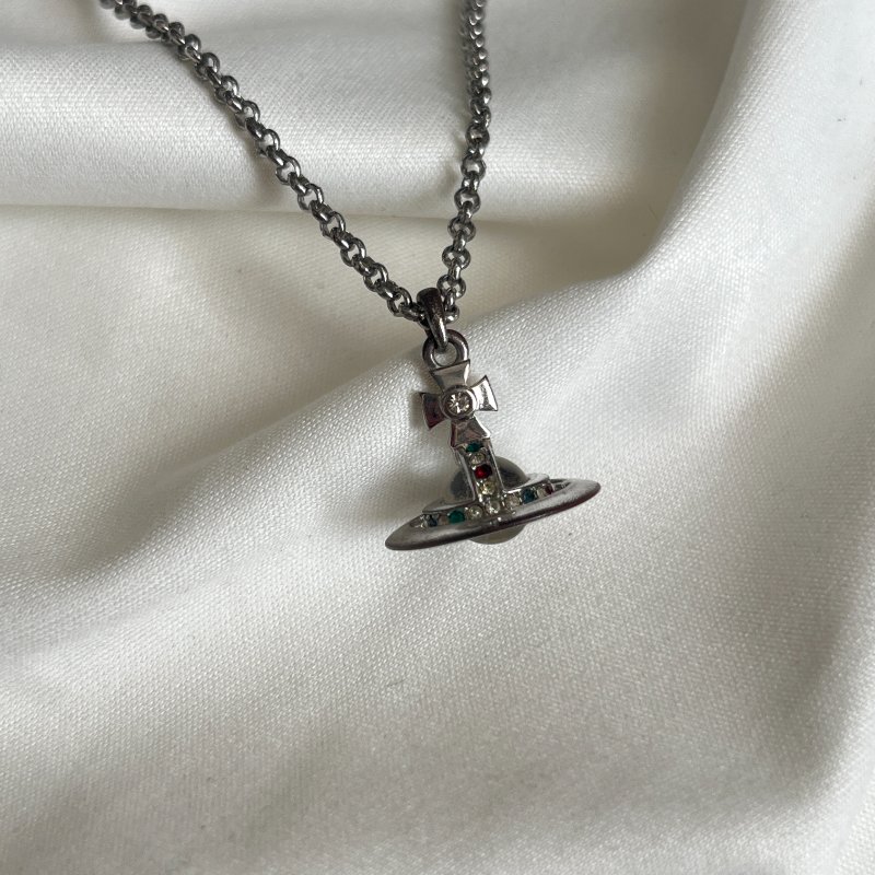 Vivienne Westwood Orb Pendant Necklace / Vivienne Westwood土星銀頸鏈 Orb Pendant Necklace-5