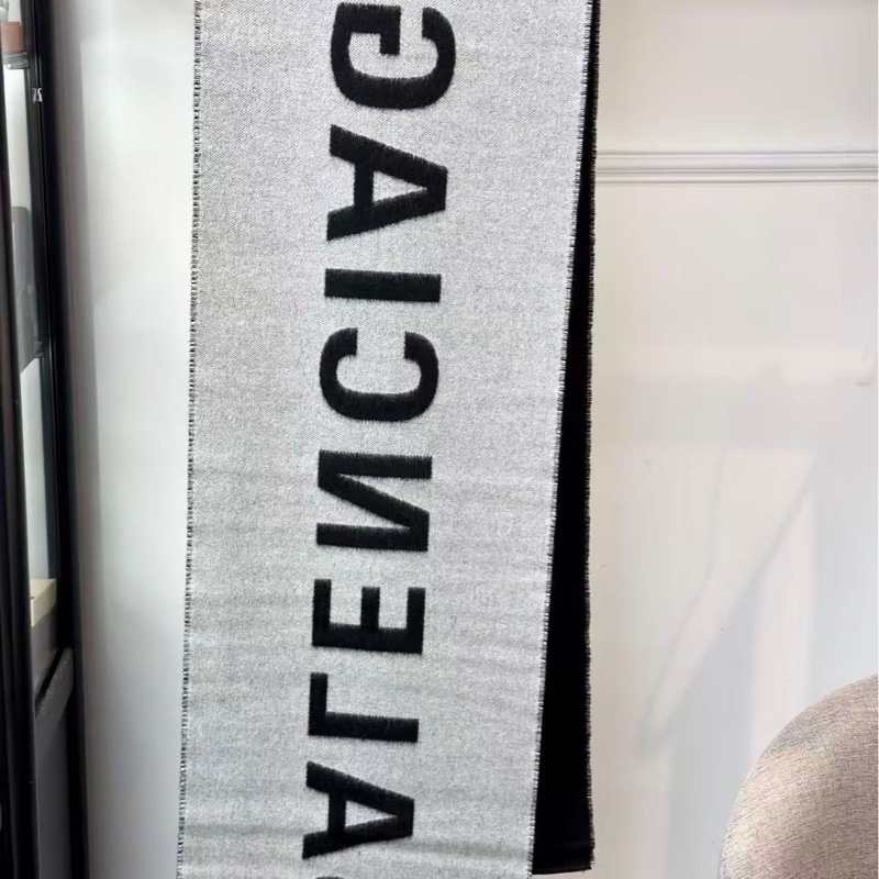 BALENCIAGA巴黎世家 圍巾 經典字母logo-2