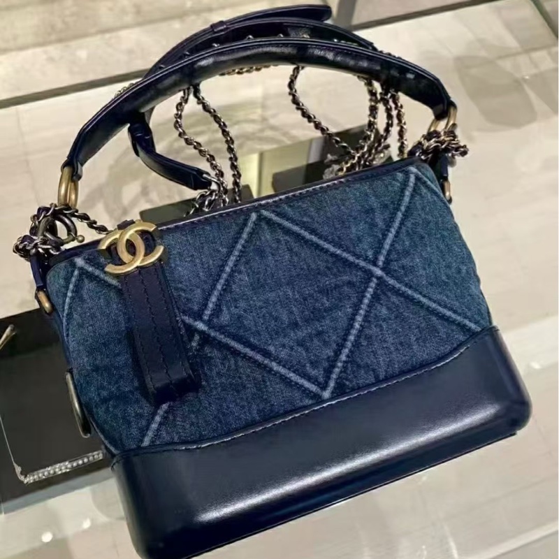 全新全配🈶購證❤️ 香奈兒 #牛仔 #字母手柄 #流浪包 #限量款 小號-2