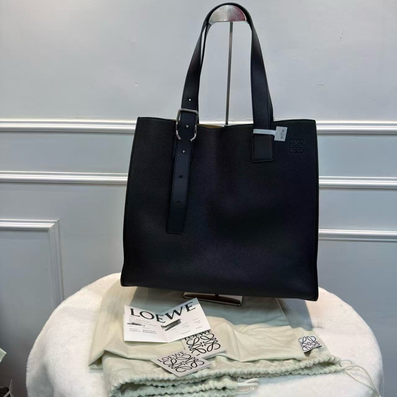 Loewe Buckle Zip托特包 黑色 柔軟粒面牛皮革tote-0
