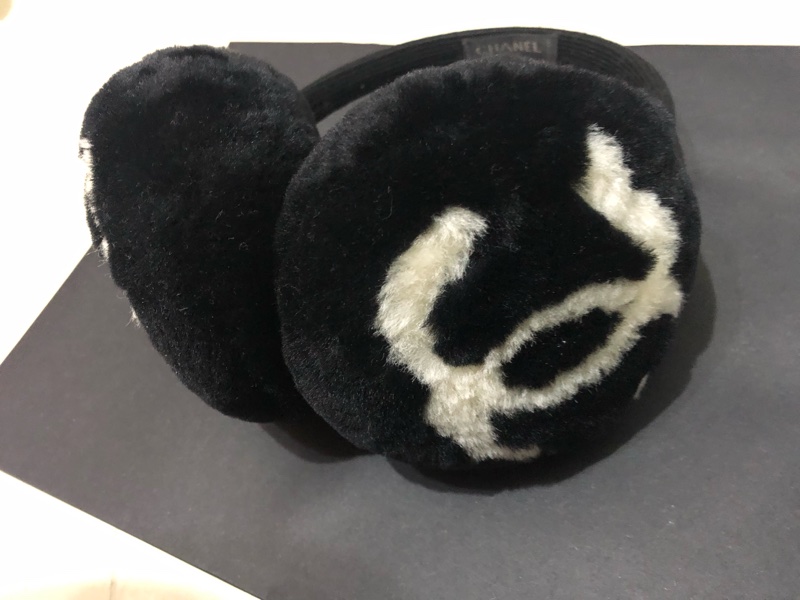 Chanel耳罩限量香奈兒黑色耳罩購於專櫃-6