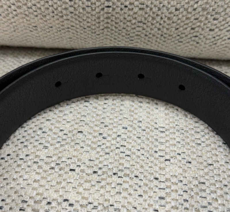 Chanel CHANEL 香奈兒 Logo標識針扣牛皮 皮帶 男女同款 黑色 寬3CM-1