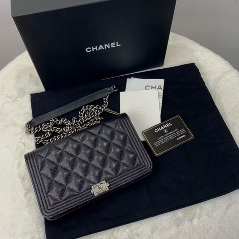 CHANEL經典熱賣款❤️‍🔥Leboy woc 黑色銀扣