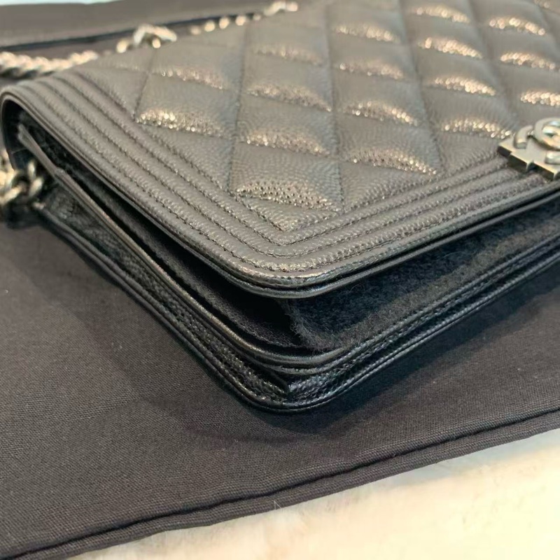 CHANEL經典熱賣款❤️🔥Leboy woc 黑色銀扣-2