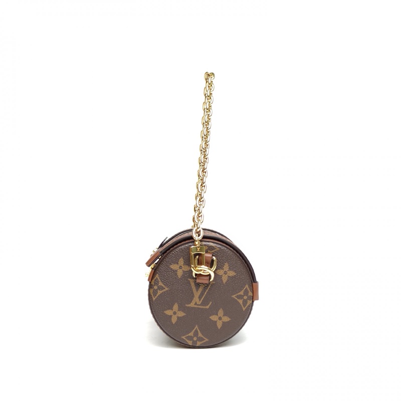LOUIS VUITTON PAPILLON巴比龍TRUNK鏈條圓桶包老花PVC肩背包晶片-1