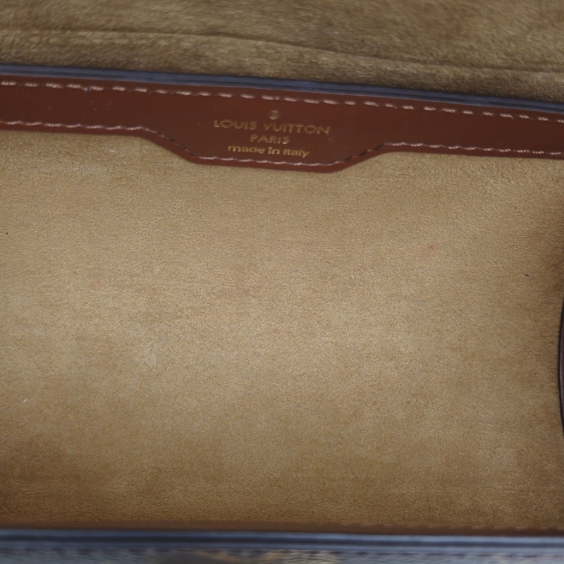 LOUIS VUITTON PAPILLON巴比龍TRUNK鏈條圓桶包老花PVC肩背包晶片-5