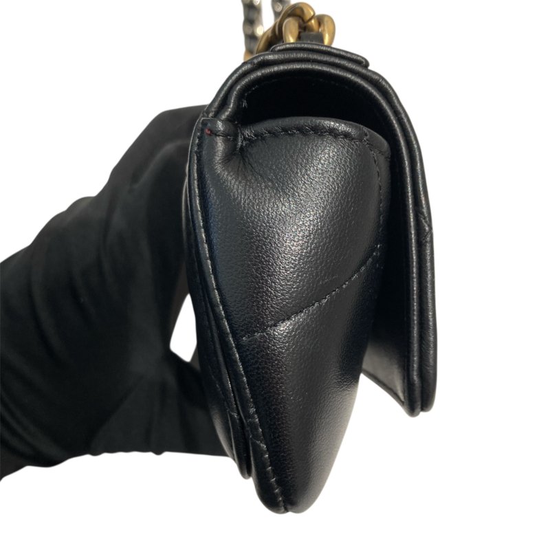 CHANEL 香奈兒 19 菱格紋 皮革 眼鏡包 手機包 黑色-3