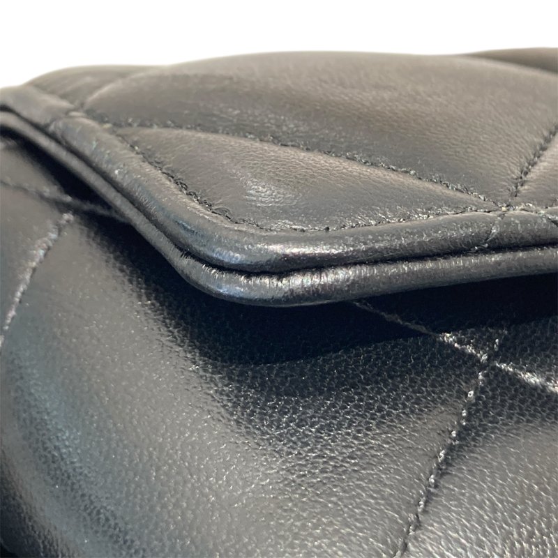 CHANEL 香奈兒 19 菱格紋 皮革 眼鏡包 手機包 黑色-10