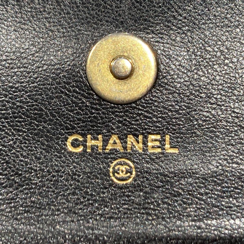 CHANEL 香奈兒 19 菱格紋 皮革 眼鏡包 手機包 黑色-18