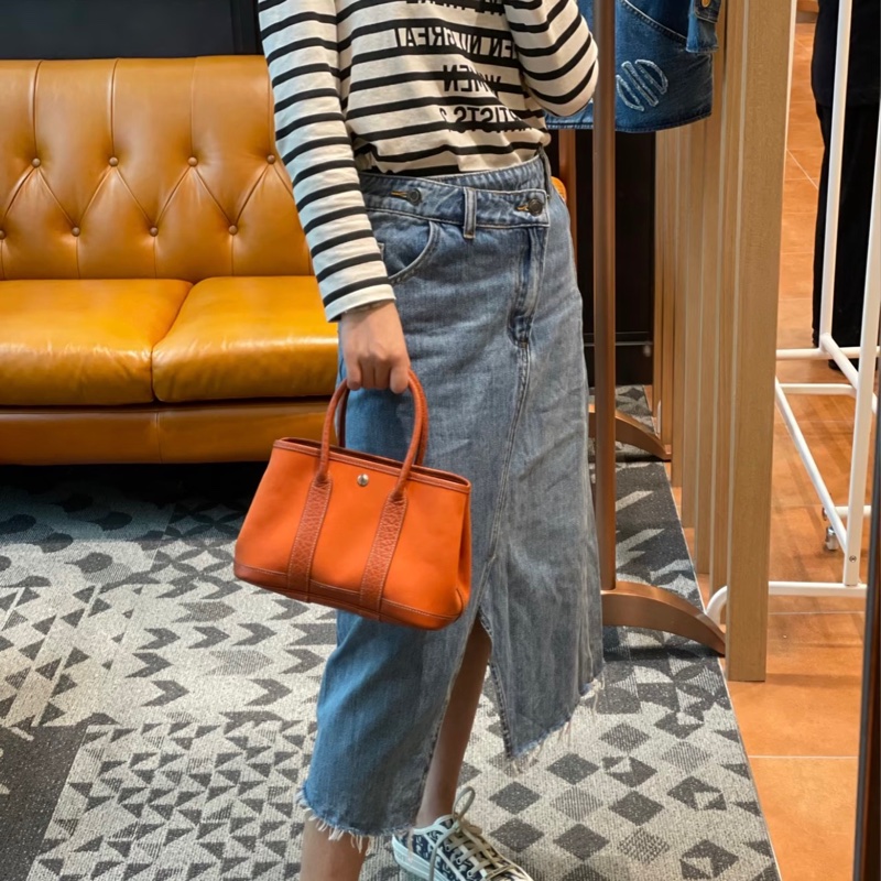 「JL精品代購」9新 Hermes 愛馬仕 party garden 花園23愛馬仕橘-1