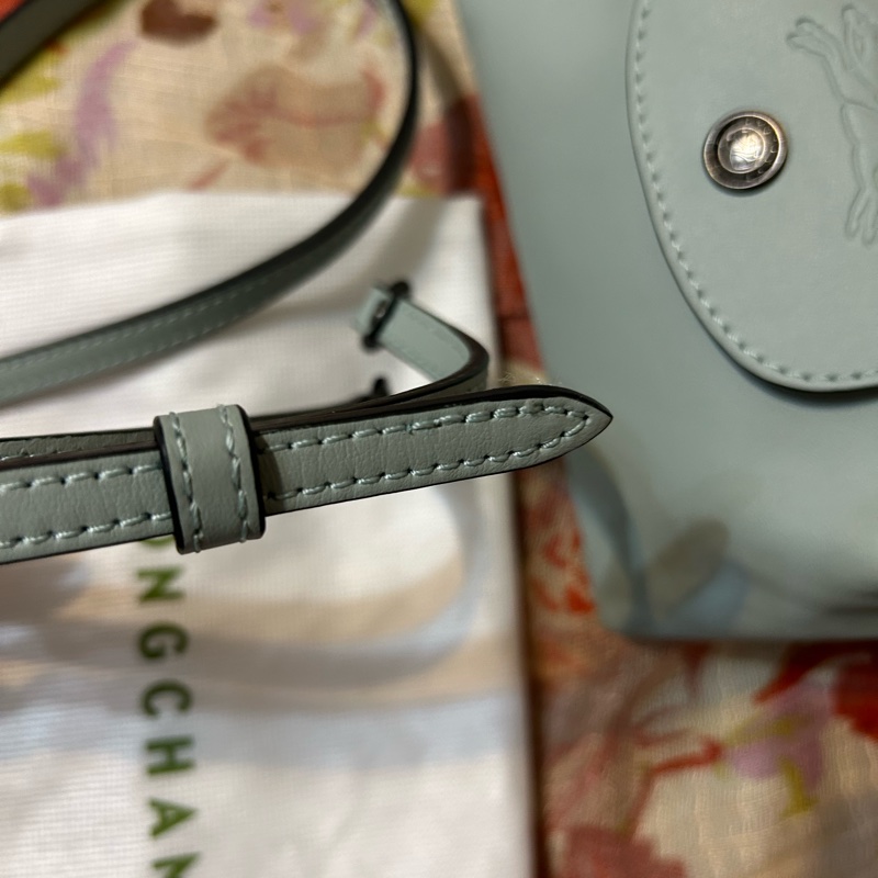 LONGCHAMP LE PLIAGE XTRA 系列牛皮水餃包/斜背/手提 XS鼠尾草綠 有防塵袋-24