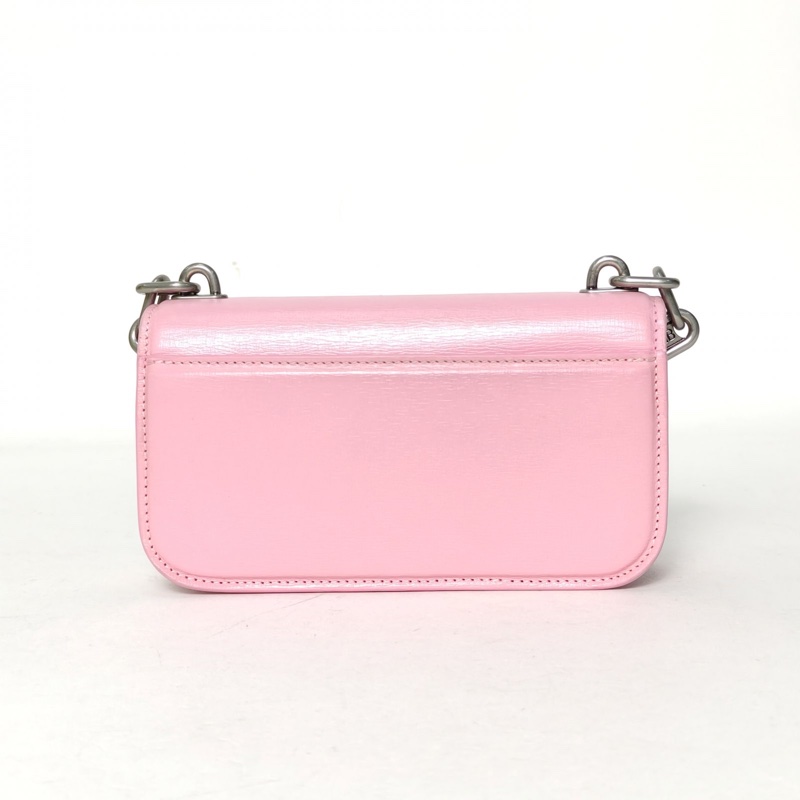 BALENCIAGA 粉色牛皮Gossip單肩包XS-2
