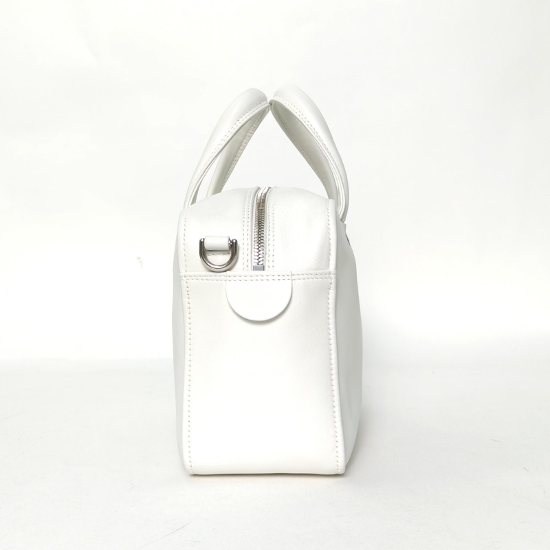 BALENCIAGA 白色牛皮方塊包手拎包-1