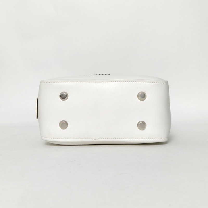 BALENCIAGA 白色牛皮方塊包手拎包-3