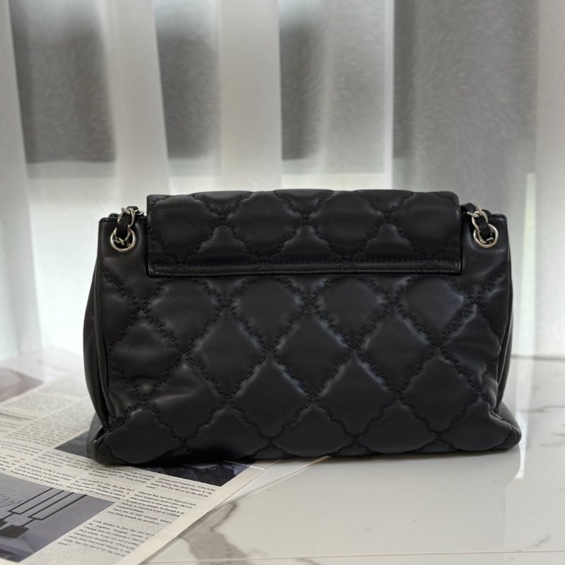 CHANEL Hampton肩背包 - 黑銀17開-4