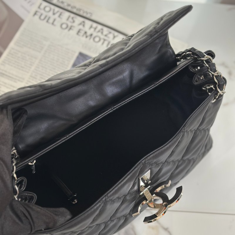 CHANEL Hampton肩背包 - 黑銀17開-6