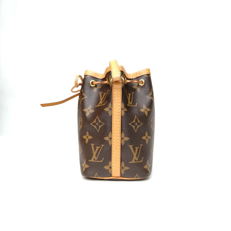 LOUIS VUITTON NOÉ水桶包Nano13老花PVC金扣肩背包2015-1